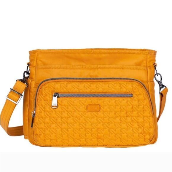 Lug Shimmy Quilted Crossbody Bag Amber Yellow Gold - Picture 1 of 13